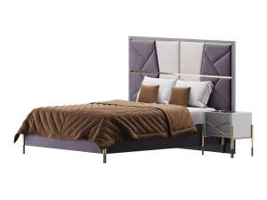 ELITE BEDROOM SET bed 3D Model