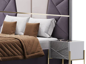 ELITE BEDROOM SET bed 3D Model