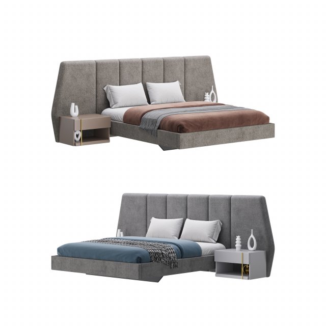 Erzou II BED 3D Model .c4d .max .obj .3ds .fbx .stl .blend 