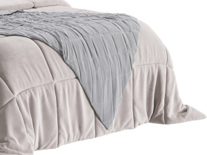 Fabric Low Profile Double Bed 3D 모델