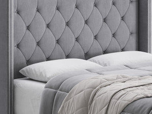 Fabric Low Profile Double Bed 3D 모델
