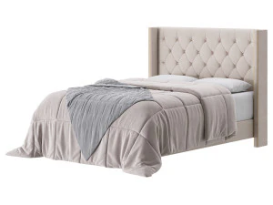 Fabric Low Profile Double Bed 3D Model