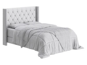 Fabric Low Profile Double Bed 3D Model