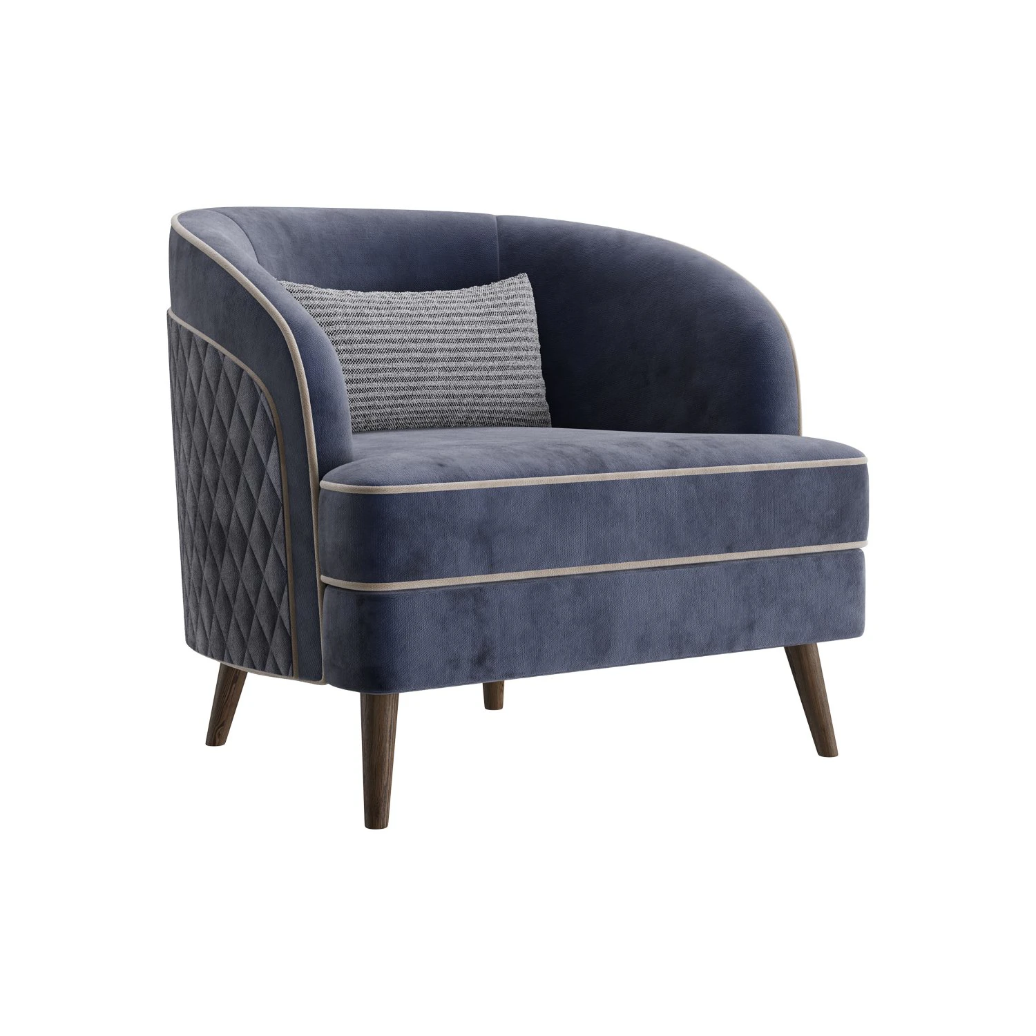 FH-7272 Boston Arm Chairs Pair 3D Model .c4d .max .obj .3ds .fbx .stl .blend 