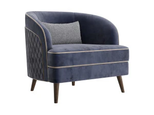 Par de poltronas FH-7272 Boston Modelo 3D