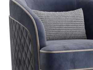 FH-7272 Boston Arm Chairs Pair 3D Model