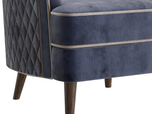 FH-7272 Boston Arm Chairs Pair 3D Model