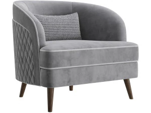 FH-7272 Boston Arm Chairs Pair 3D Model