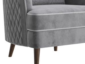 FH-7272 Boston Arm Chairs Pair 3D Model