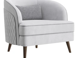 FH-7272 Boston Arm Chairs Pair 3D Model