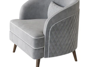 FH-7272 Boston Arm Chairs Pair 3D Model