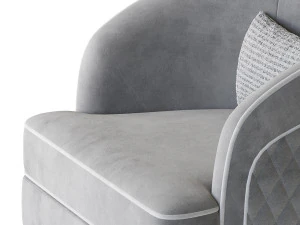 FH-7272 Boston Arm Chairs Pair 3D Model