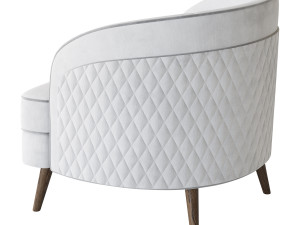 FH-7272 Boston Arm Chairs Pair 3D Model