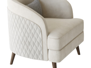 FH-7272 Boston Arm Chairs Pair 3D Model