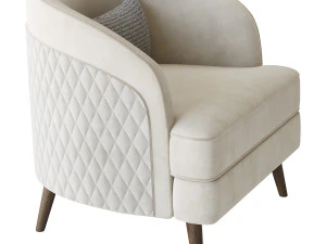 FH-7272 Boston Arm Chairs Pair 3D Model