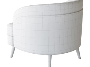 FH-7272 Boston Arm Chairs Pair 3D Model