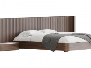 Finnley Extended Headboard Bed 3D Модель