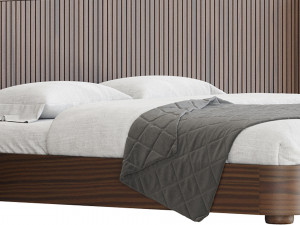 Finnley Extended Headboard Bed 3D 模型