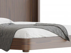 Finnley Extended Headboard Bed 3D Model