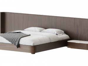 Finnley Extended Headboard Bed 3D 模型