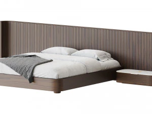 Finnley Extended Headboard Bed 3D Model
