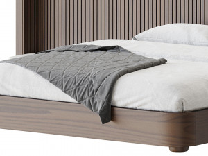 Finnley Extended Headboard Bed 3D 模型
