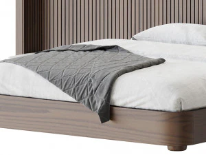 Finnley Extended Headboard Bed 3D Model