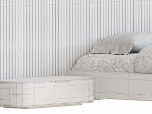 Finnley Extended Headboard Bed 3D 模型