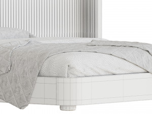 Finnley Extended Headboard Bed 3D 模型
