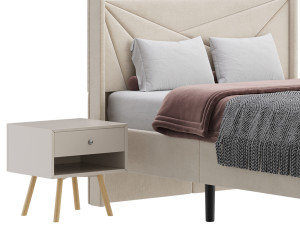 Full Size Bed Frame 3D 模型