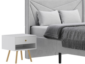 Full Size Bed Frame 3D 模型