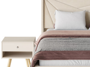 Full Size Bed Frame 3D 模型