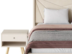 Full Size Bed Frame 3D Model