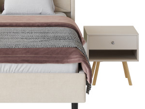 Full Size Bed Frame 3D 模型