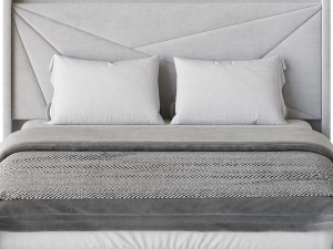 Full Size Bed Frame 3D 模型