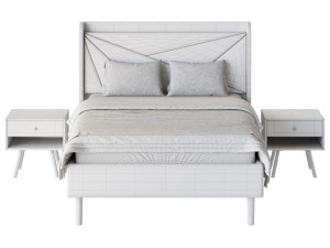 Full Size Bed Frame 3D 模型