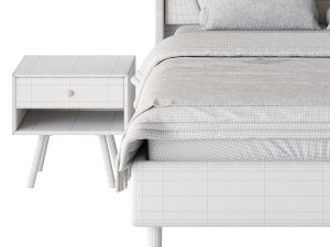 Full Size Bed Frame 3D 模型