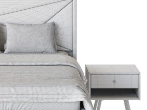 Full Size Bed Frame 3D Model