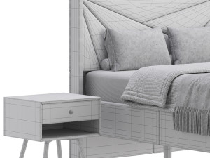 Full Size Bed Frame 3D 模型