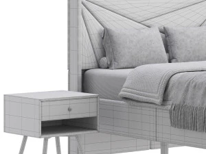 Full Size Bed Frame 3D Model