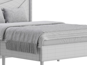Full Size Bed Frame 3D 模型