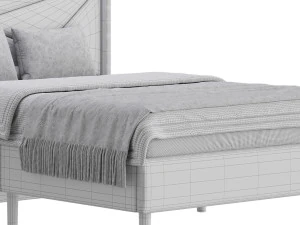 Full Size Bed Frame 3D Model