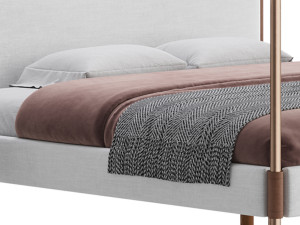 Gracia King Upholstered Canopy bed 3D Model