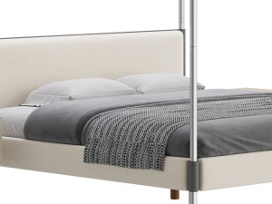 Gracia King Upholstered Canopy bed 3D Model