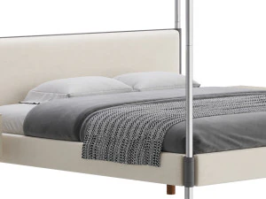 Gracia King Upholstered Canopy bed 3D Model