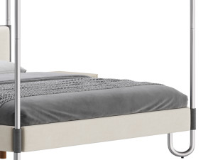 Gracia King Upholstered Canopy bed 3D Model