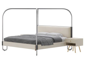 Gracia King Upholstered Canopy bed 3D Model