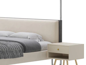 Gracia King Upholstered Canopy bed 3D Model