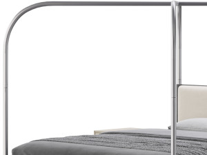 Gracia King Upholstered Canopy bed 3D Model