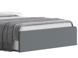 Gray Faux Leather Upholstered Bed 3D Model